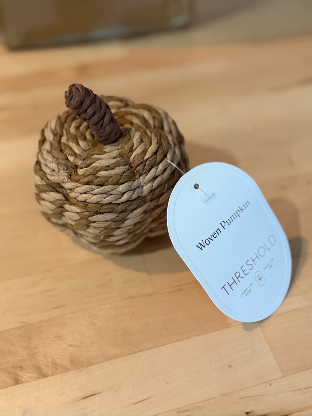 Threshold Woven Decorative Pumpkin - Natural Brown set of 10